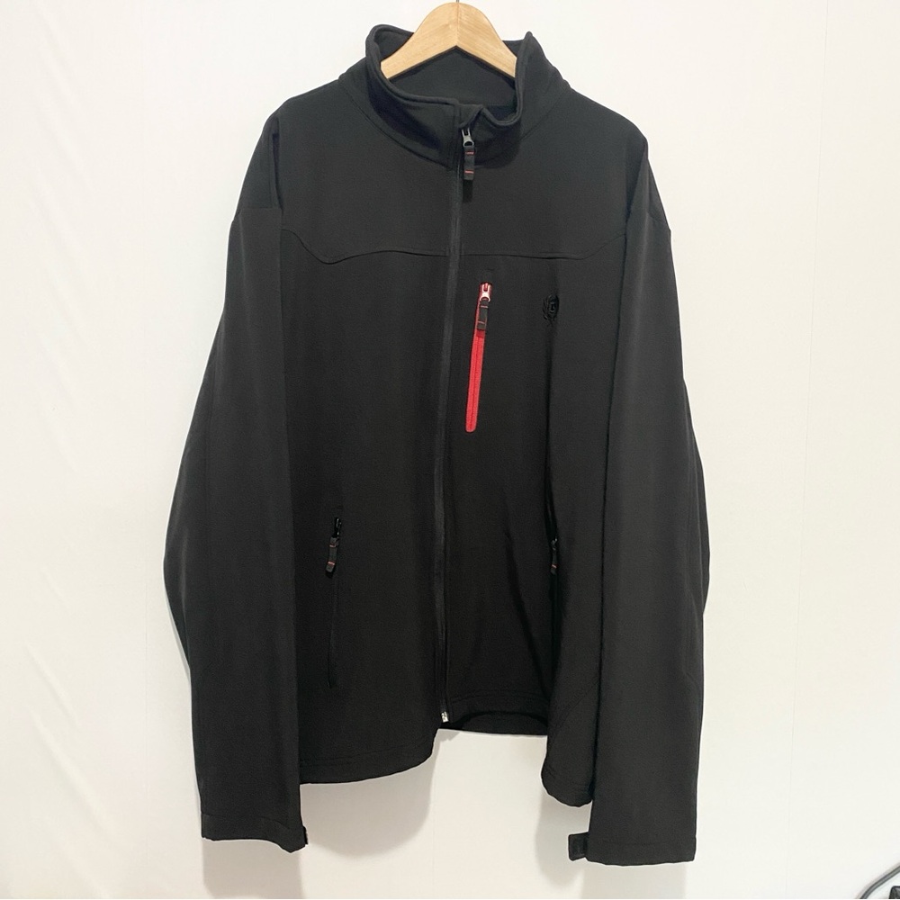 Phat Farm Classics 3X Black Softshell‎ Jacket Full Zip Golf Big & Tall Mens